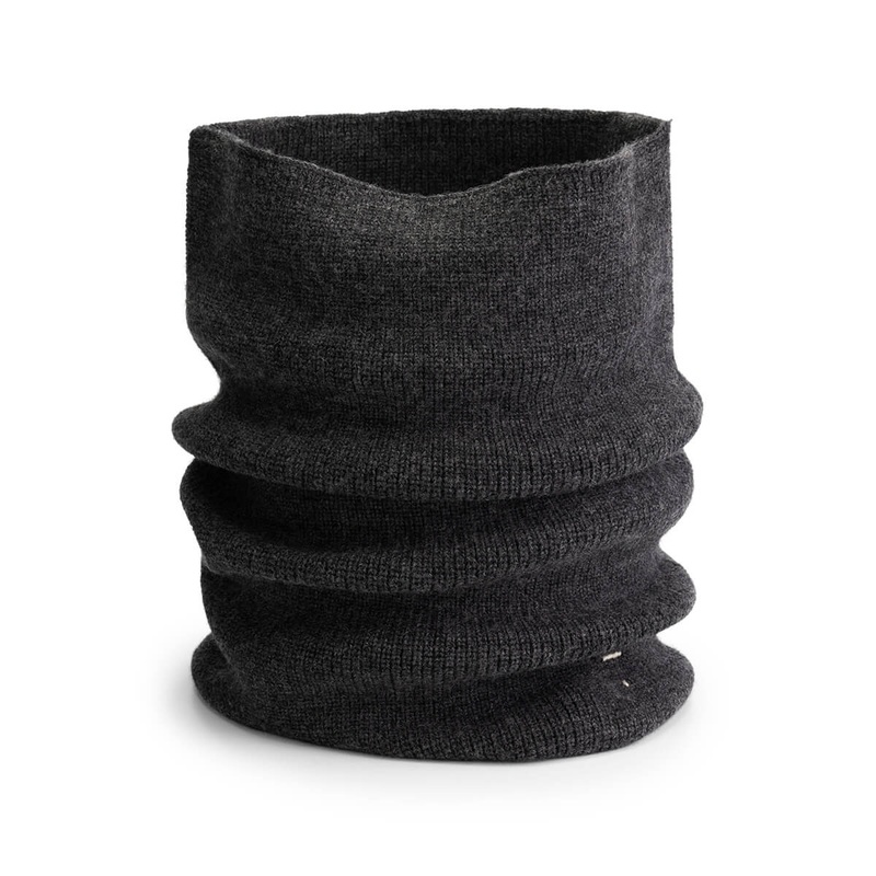 Knitted Endless Scarf in Nearly Black Melange by Gray Label